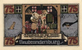 Német Birodalom/Weimari Köztársaság/ Neubrandenburg 1921. 25Pf(3x) + 50Pf(3x) + 75Pf(3x) 9klf db, te...