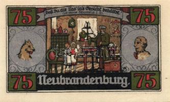 Német Birodalom/Weimari Köztársaság/ Neubrandenburg 1921. 25Pf(3x) + 50Pf(3x) + 75Pf(3x) 9klf db, te...