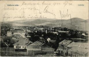 1922 Csíkszereda, Miercurea Ciuc; látkép. Szabó Lajosné kiadása / general view (ragasztónyom / glue marks)