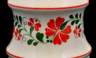 Hollóháza váza, Vöröskereszt Baráti Köre Újpest felirattal és logóval, matricás, jelzett, apró kopás...