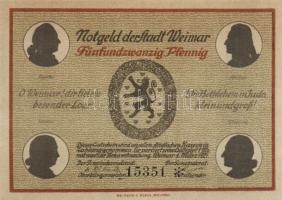 Német Birodalom/Weimari Köztársaság/ Weimar 1921. 25Pf(6x) 6klf db, teljes sor T:I