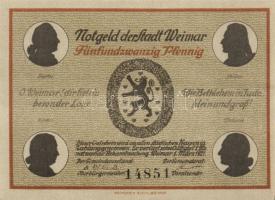 Német Birodalom/Weimari Köztársaság/ Weimar 1921. 25Pf(6x) 6klf db, teljes sor T:I