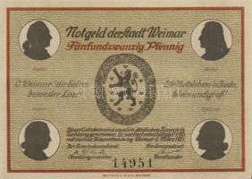 Német Birodalom/Weimari Köztársaság/ Weimar 1921. 25Pf(6x) 6klf db, teljes sor T:I