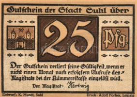 Német Birodalom/Weimari Köztársaság/Suhl D.N. 25Pf(4x) 4klf db, teljes sor T:I