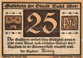 Német Birodalom/Weimari Köztársaság/Suhl D.N. 25Pf(4x) 4klf db, teljes sor T:I