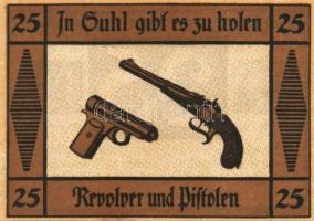 Német Birodalom/Weimari Köztársaság/Suhl D.N. 25Pf(4x) 4klf db, teljes sor T:I