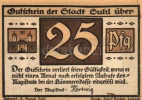 Német Birodalom/Weimari Köztársaság/Suhl D.N. 25Pf(4x) 4klf db, teljes sor T:I