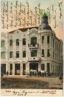 1911 Lugos, Lugoj; Pongrácz palota, Albina. Nagel Sándor kiadása 628. / palace, bank (EK)