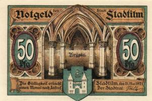 Német Birodalom/Weimari Köztársaság/ Stadtilm 1921. 5Pf + 10Pf + 50Pf(5x) 7klf db, teljes sor T:I