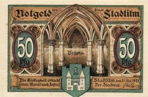 Német Birodalom/Weimari Köztársaság/ Stadtilm 1921. 5Pf + 10Pf + 50Pf(5x) 7klf db, teljes sor T:I