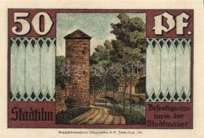 Német Birodalom/Weimari Köztársaság/ Stadtilm 1921. 5Pf + 10Pf + 50Pf(5x) 7klf db, teljes sor T:I