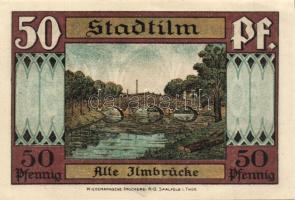 Német Birodalom/Weimari Köztársaság/ Stadtilm 1921. 5Pf + 10Pf + 50Pf(5x) 7klf db, teljes sor T:I