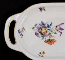 Epiag Hüttl, Bán és Mihalik porcelán süteményes tál. Matricás jelzett, kis kopásokkal 45x16 cm