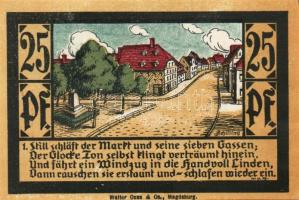 Német Birodalom/Weimari Köztársaság/ Calbe D.N. 25Pf + 50Pf + 75Pf + 1M 4klf db, teljes sor T:I