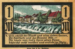 Német Birodalom/Weimari Köztársaság/ Calbe D.N. 25Pf + 50Pf + 75Pf + 1M 4klf db, teljes sor T:I