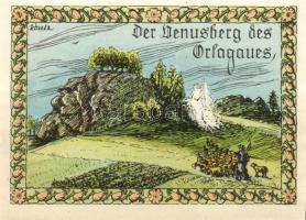 Német Birodalom/Weimari Köztársaság/ Rehmen 1921. 25Pf(2x) + 50Pf(4x) 6klf db, teljes sor T:I