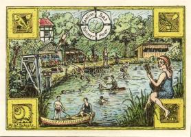 Német Birodalom/Weimari Köztársaság/ Rehmen 1921. 25Pf(2x) + 50Pf(4x) 6klf db, teljes sor T:I