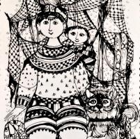 Rosenthal fali dísz. A négy szélirány - Észak. Matricás, jelzett, hibátlan. 15x25 cm