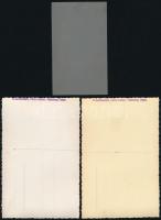 cca 1900-1920 1 db keményhátú fotó és 2 db fotólap Kelet-Poroszországi műtermekből (J. Balkschy Alle...