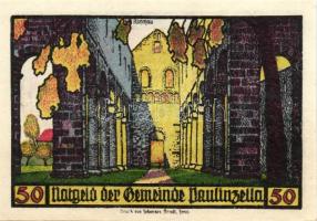 Német Birodalom/Weimari Köztársaság/ Paulinzella 1922. 25Pf(2x) + 50Pf(4x) 6klf db, teljes sor T:I