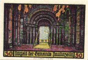 Német Birodalom/Weimari Köztársaság/ Paulinzella 1922. 25Pf(2x) + 50Pf(4x) 6klf db, teljes sor T:I