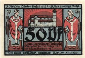 Német Birodalom/Weimari Köztársaság/ Paulinzella 1922. 25Pf(2x) + 50Pf(4x) 6klf db, teljes sor T:I