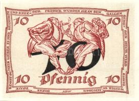 Német Birodalom/Weimari Köztársaság/ Arnstadt 1921. 10Pf(6x) 6klf db, teljes sor T:I