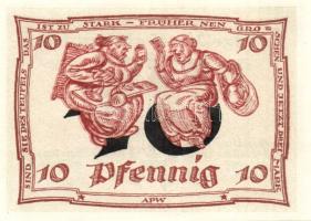 Német Birodalom/Weimari Köztársaság/ Arnstadt 1921. 10Pf(6x) 6klf db, teljes sor T:I