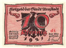 Német Birodalom/Weimari Köztársaság/ Arnstadt 1921. 10Pf(6x) 6klf db, teljes sor T:I