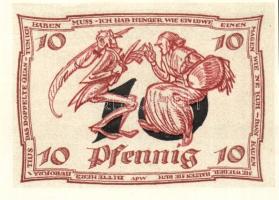 Német Birodalom/Weimari Köztársaság/ Arnstadt 1921. 10Pf(6x) 6klf db, teljes sor T:I