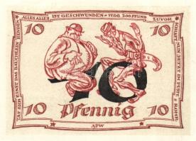 Német Birodalom/Weimari Köztársaság/ Arnstadt 1921. 10Pf(6x) 6klf db, teljes sor T:I