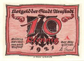 Német Birodalom/Weimari Köztársaság/ Arnstadt 1921. 10Pf(6x) 6klf db, teljes sor T:I