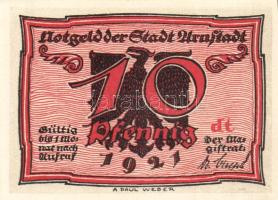 Német Birodalom/Weimari Köztársaság/ Arnstadt 1921. 10Pf(6x) 6klf db, teljes sor T:I