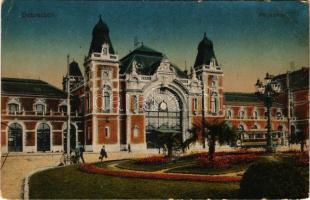 1921 Debrecen, pályaudvar, vasútállomás, villamos. Vasúti levelezőlapárusítás 54. sz. 1918 (EK)