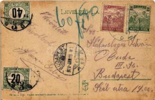 1921 Debrecen, pályaudvar, vasútállomás, villamos. Vasúti levelezőlapárusítás 54. sz. 1918 (EK)