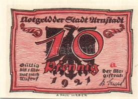 Német Birodalom/Weimari Köztársaság/ Arnstadt 1921. 10Pf(6x) 6klf db, teljes sor T:I