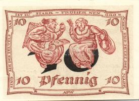 Német Birodalom/Weimari Köztársaság/ Arnstadt 1921. 10Pf(6x) 6klf db, teljes sor T:I