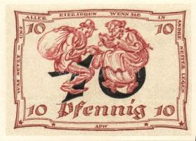 Német Birodalom/Weimari Köztársaság/ Arnstadt 1921. 10Pf(6x) 6klf db, teljes sor T:I