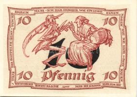 Német Birodalom/Weimari Köztársaság/ Arnstadt 1921. 10Pf(6x) 6klf db, teljes sor T:I