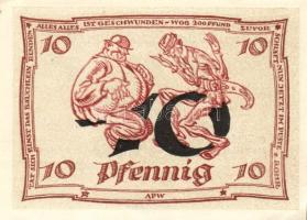 Német Birodalom/Weimari Köztársaság/ Arnstadt 1921. 10Pf(6x) 6klf db, teljes sor T:I