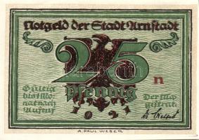 Német Birodalom/Weimari Köztársaság/ Arnstadt 1921. 25Pf(6x) 6klf db, teljes sor T:I,I-