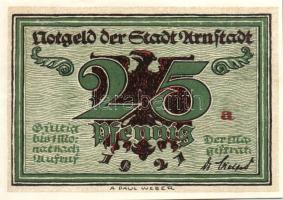 Német Birodalom/Weimari Köztársaság/ Arnstadt 1921. 25Pf(6x) 6klf db, teljes sor T:I,I-