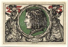 Német Birodalom/Weimari Köztársaság/ Arnstadt 1921. 25Pf(6x) 6klf db, teljes sor T:I,I-