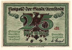 Német Birodalom/Weimari Köztársaság/ Arnstadt 1921. 25Pf(6x) 6klf db, teljes sor T:I,I-