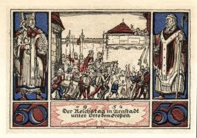 Német Birodalom/Weimari Köztársaság/ Arnstadt 1921. 50Pf(6x) 6klf db, teljes sor T:I