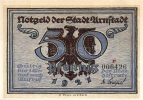 Német Birodalom/Weimari Köztársaság/ Arnstadt 1921. 50Pf(6x) 6klf db, teljes sor T:I