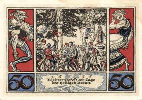 Német Birodalom/Weimari Köztársaság/ Arnstadt 1921. 50Pf(6x) 6klf db, teljes sor T:I