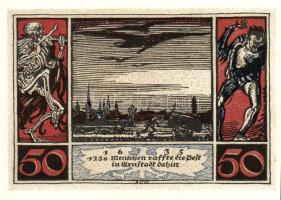 Német Birodalom/Weimari Köztársaság/ Arnstadt 1921. 50Pf(6x) 6klf db, teljes sor T:I