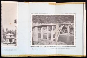 cca 1950-1960 Etiópia úthálózati térképe, 1:2.000.000, hátulján információkkal, az uralkodó koronázá...