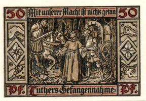 Német Birodalom/Weimari Köztársaság/ Eisenach 1921. 50Pf(6x) 6klf db, teljes sor T:I